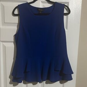 Thalia Sodi Royal Blue Peplum Blouse